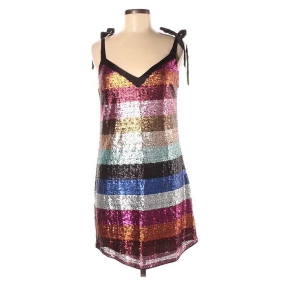 Multi-color sequin mini dress